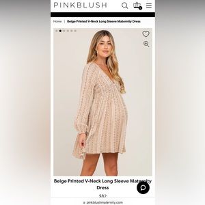 Beige maternity dress